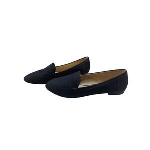 Talbots Black Loafer Flats Size 10M Slip On Comfort Suede Leather Shoes Slip On